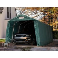 TOOLPORT 3,3x6m Zeltgarage, PRIMEtex-Plane, dunkelgrün, mit Statik (Betonuntergrund) - (49679)