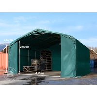 TOOLPORT 6x6m Zelthalle, PRIMEtex-Plane, dunkelgrün, mit Statik (Erduntergrund) - (49423)
