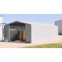 TOOLPORT 8x16m Zelthalle, PRIMEtex-Plane, grau, ohne Statik - (80025)