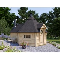 Fjordholz Grillkota mit Sauna Modell Finn 9+4m² Rabatt: 26 %