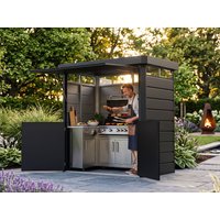 Metall Grillhaus Modell GrillCube 3,26 m²  Anthraz Rabatt: 39 %