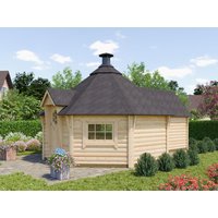 Fjordholz Grillkota mit Anbau Modell Ida 17+4m² Rabatt: 26 %